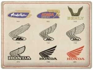 Honda Bikes Indge Evolution Grande Letrero Metal En Rejado 400mm x 300mm - Imagen 1 de 1