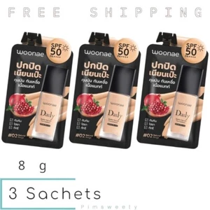 3 Sachets X 8 g Woonae Daily Matte Serum Foundation SPF50 PA++++02 Natural Beige - Picture 1 of 9