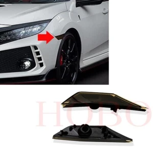 2x For Honda Civic 2016-2020 Front LH RH Fender Turn Signal Light Black Cover - Picture 1 of 2