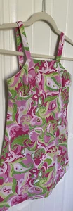 KELLY'S KIDS Dress, Girls Size 7, Pink and Green Pique, Straps, Sun Dress, 7 - Picture 1 of 6