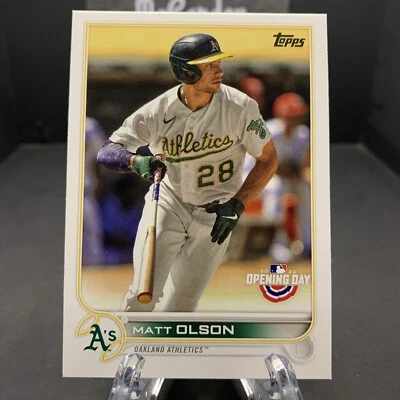 2022 Topps Opening Day Matt Olson #187 Oakland Athletics - Image 1 of 2
