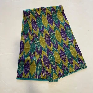 Tela de algodón con estampado abstracto multicolor de Ankara con estampado africano - por yarda - Imagen 1 de 1