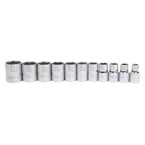 STEELMAN PRO 11-Piece 1/2-Inch Drive Shallow Depth 6-Point SAE Socket Set, 78294 - Picture 1 of 2