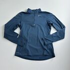 Nike Element Men's 1/2-Zip Running Pullover Size Small Heather Blue 683485-461