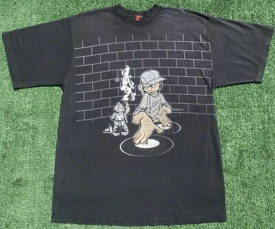 Camiseta De Colección Y2K Dtek Jeans Rap Hip Hop Dibujos Animados DJ Para Hombres Talla XL Larga Foto 1 de 4