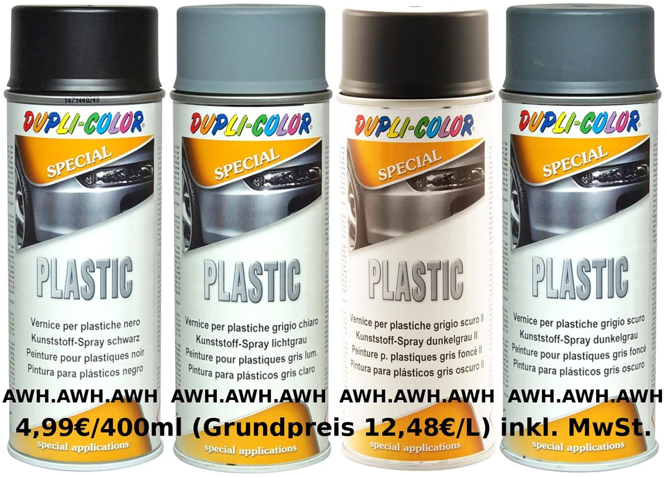 1x400ml Autolack Plastic Lackspray Kunststoff Plastik Sprühlack Color Farbwahl - Bild 1 von 1