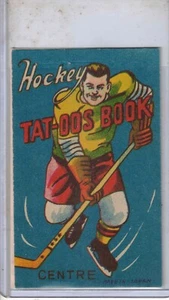 1950's Hockey Tat-oos Tattoos Book Centre Original Six Made In Japan RARE !!! - Foto 1 di 2