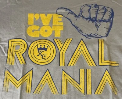 Новый с Ярлыками у меня есть ROYAL MANIA Канзас-Сити Royals рубашка футболка бейсбол маленький винтажный - Изображение 1 из 3