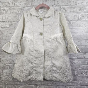 Neu mit Etikett Baby Mädchen Taufe Urlaub Party Kleid & Mantel 2-teiliges Set - Bild 1 von 6