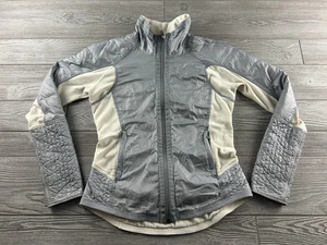 Lululemon Jacket Womens Gray and White Mock Neck Full Zip Quilted Fleece - Picture 1 of 7