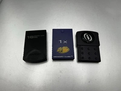 MadCatz 1x & Memory Cube 存储卡 适用于任天堂 Gamecube 批量 3 件 — 第 1/4 张图片