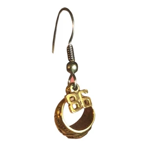 1980s Vintage Class Of 86 Pink Gemstone Class Ring Solo Earring - Picture 1 of 3