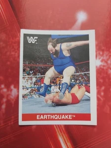 WWF Wrestling 1990 Merlin EARTHQUAKE Sticker 10 wwe - Picture 1 of 2