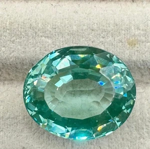 Aqamarina di qualità da laboratorio - 13,8 × 15,6 mm - taglio ovale - Foto 1 di 5