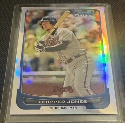 Bowman Chrome Refractors #34 Chipper Jones Atlanta 2012 Foto 1 de 4
