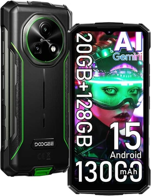 DOOGEE Fire 5 Pro Rugged Smartphone, 13000Mah 4G Android 15 Telefono Indistrutti - Immagine 1 di 4