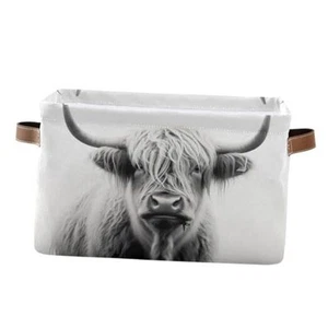 Storage Basket Highland Cow Closet Storage Bin Cube Organizer Baskets for - Picture 1 of 8