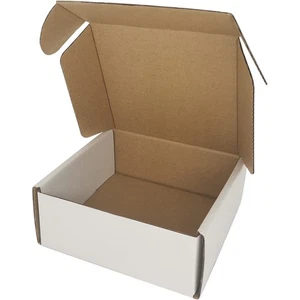 50 Pack 5x5x2'' Small Shipping Boxes, Cardboard Corrugated Mailers, White (M5... - Picture 1 of 6