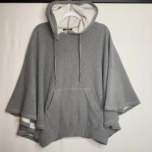 LaRok Luxe Oversize Hooded Poncho Sweatshirt Made in USA Size S - Picture 1 of 14