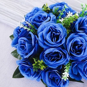 2 Bouquets 10" Silk Roses Artificial Flower Balls Wedding Party Home Decorations - Picture 1 of 34