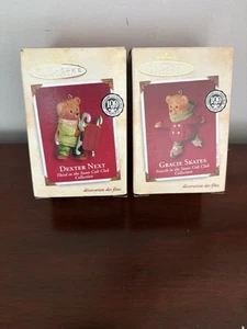 2002 Hallmark Snow Cub Collection Christmas Ornaments - Pair Of 2 - NIB - - Picture 1 of 11