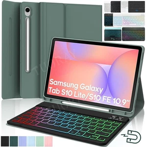 Bluetooth Tastatur mit Hülle Für Samsung Galaxy Tab S10 Lite/S10 FE 10,9" 2025 - Bild 1 von 166