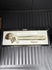 1970's Sears Craftsman 44614 WF Gold -Western Forge 12" Adjustable Wrench In Box - Picture 1 of 8