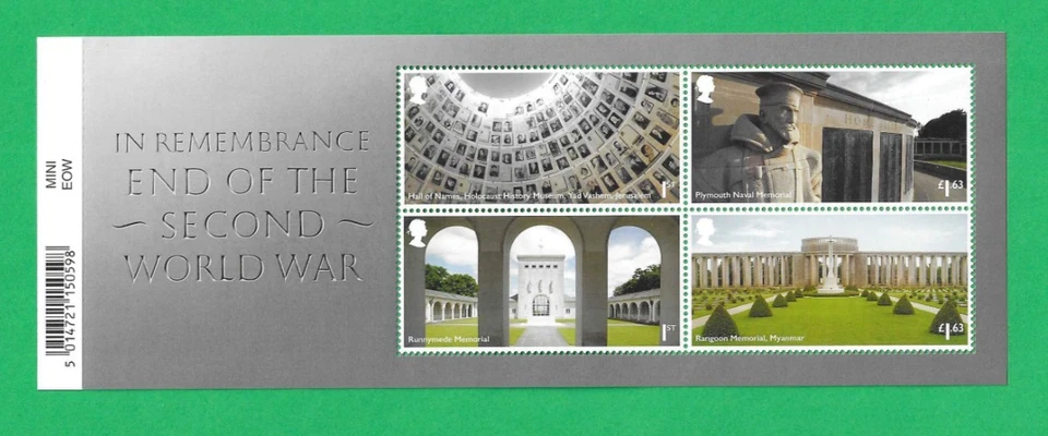 QE II ~ MS4364 ~ "75th ANNIV END OF WORLD WAR II" BARCODED ~ 8/5/20 ~ MNH - Image 1 of 1