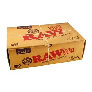 RAW 800 Classic Lean Cones - Sturdy Box - 109mm Pre Rolled Cones - 40mm Filte... - Picture 1 of 9