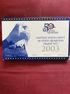2003 state quarter proof set Original Box And COA - Image 1 of 4