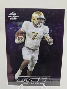 2023 Leaf Trinity Trinity Steel Audric Estime #S-7 Purple Lava /49 (RC) - Picture 1 of 3