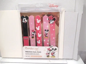 NEU Mickey/Minnie Mouse Creme Shop Präzision Nagelfeilen 5er Set PINK 7 Zoll - Bild 1 von 2