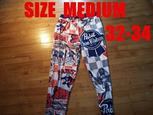 Pantalones de salón para dormir Pabst Blue Ribbon para hombre talla mediana - Imagen 1 de 8