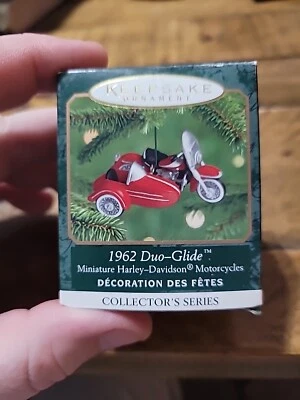 Harley-Davidson 1962 Panhead Sidecar Duo-Glide miniatura árbol de Navidad adorno Foto 1 de 2