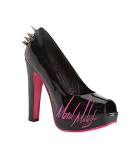 METAL MULISHA ROSA CALIENTE CALAVERA GÓTICA ESPIGA TACONES ALTOS DEMONIA 8 9 10 11 12 - Imagen 1 de 7