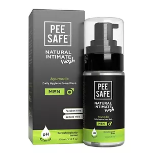 Natural Intimate Wash for Men with Ayurveda Extracts 100 ml Daily Hygiene pH Bal - Picture 1 of 8