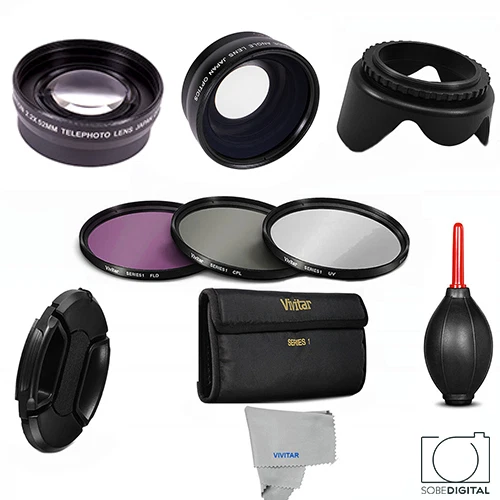 6 LENS KIT + GIFTS Canon Eos Digital Rebel XS XT T3 T3i T4I T5 T5I for 18-55 HD - Image 1 of 4