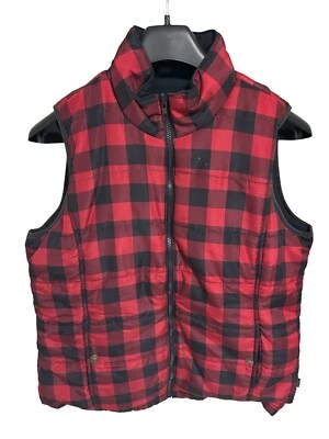 Chaleco acolchado reversible Lincoln Outfitters para hombre talla grande a cuadros cremallera completa Foto 1 de 4