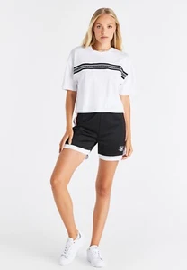 SikSilk Womens Basketball Boyfriend Tee - White UK6 XXSmall - Picture 1 of 3