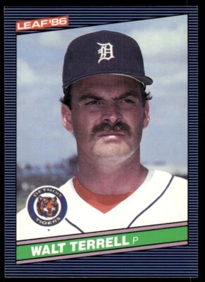 1986 Leaf Baseball Card Walt Terrell Detroit Tigers #123 - Image 1 of 2