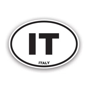 Italy Oval Sticker Decal - Weatherproof - italian flag country code euro it v3 - Foto 1 di 4