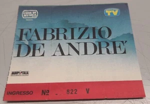 Ticket/Biglietto Fabrizio De André Tour Le Nuvole 20/02/1991 Milano - Picture 1 of 2