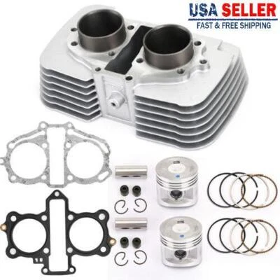 NEW Cylinder Piston Top End Kit For 96-15 Honda Nighthawk Rebel CMX250 CA250 EY - Imagem 1 de 4