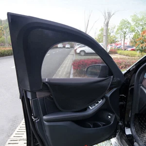 2X Universal Car Side Window Sun Shade Breathable Mesh Car Window Screen Covers - Picture 1 of 11