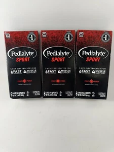 Pedialyte sport lot of 3 / 6 - 0.49 oz electrolyte solution fruit punch Each - Picture 1 of 3
