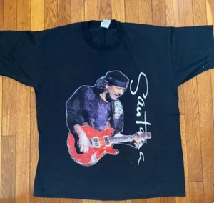 Remake 2 sided Carlos Santana tour shirt, gift for rock fan, cotton black shirt - Picture 1 of 3