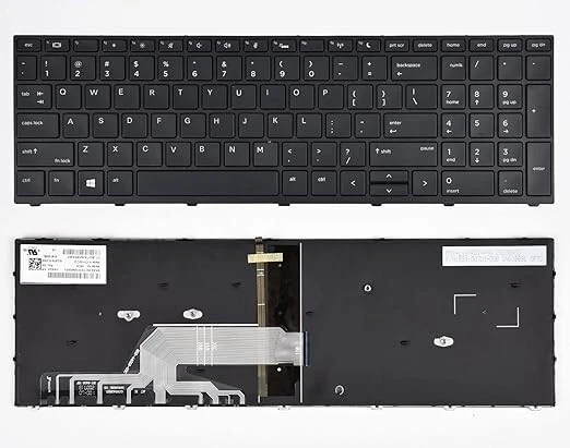 Nuevo teclado retroiluminado de EE. UU. HP Probook 450 G5 / 455 G5 con marco L01028-001 Foto 1 de 1