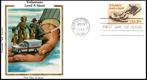 2039 Volunteer Lend a Hand FDC, Colorano Silk Cachet, OF, POF, Unaddressed. - Picture 1 of 3
