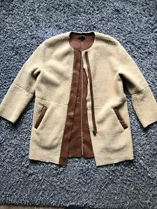 Light Brown TOPSHOP Coat | Size Medium | Teddy Bear Faux Fur | Autumn & Winter - Picture 1 of 11