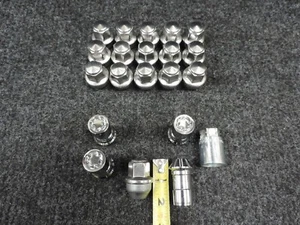 🔩 2006-2023 DODGE CHALLENGER OEM ALUM WHEEL STAINLESS LUG NUTS & LOCKS 14X1.5mm - Picture 1 of 7